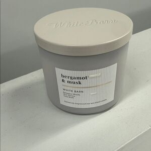 White Barn Bergamot & Musk Candle in Cream